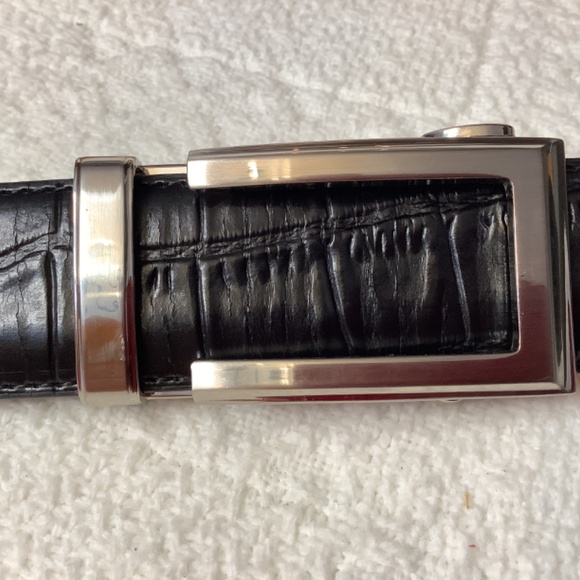 EUC Mens Nextbelt adjustable ratchet Alligator belt black leather - Picture 10 of 13